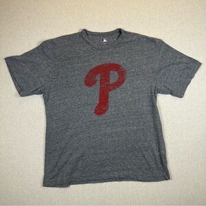 Philadelphia Phillies Gray Tee with Red Logo